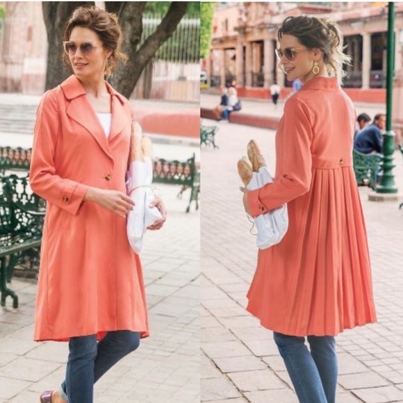 Soft Surroundings Jackets & Blazers - Soft Surroundings Town & Country Coral Coat Size S